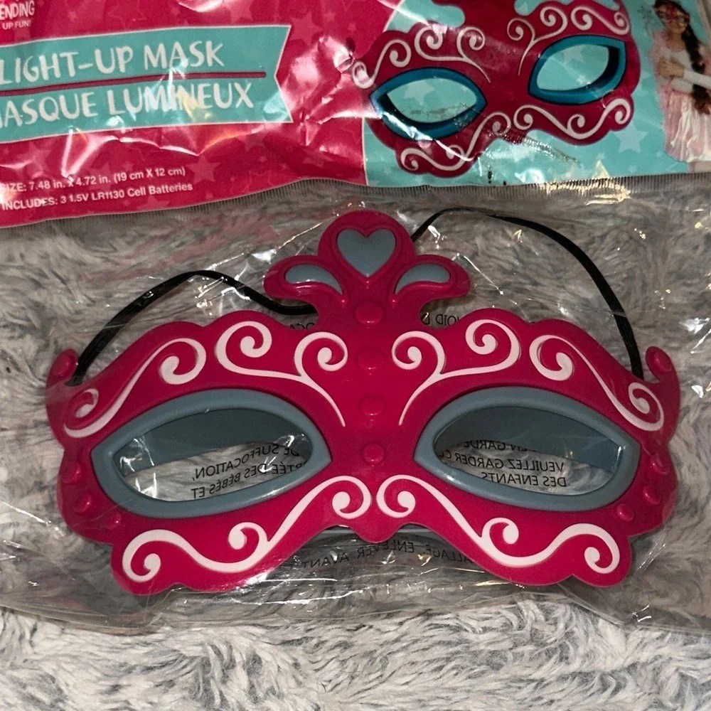 Just Pretending Pink Light-Up Masquerade Mask Kids Costume Accessory New